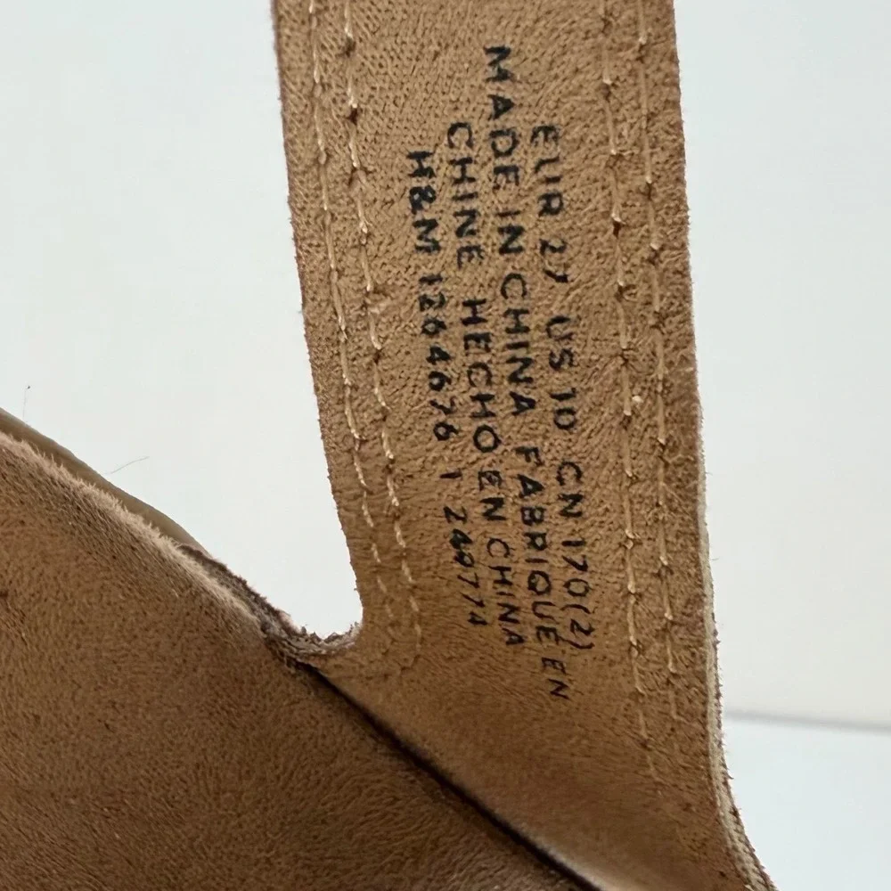 H&M Toddler Tan Faux Suede Double Buckle Strap Sandals Size 10 S-0018